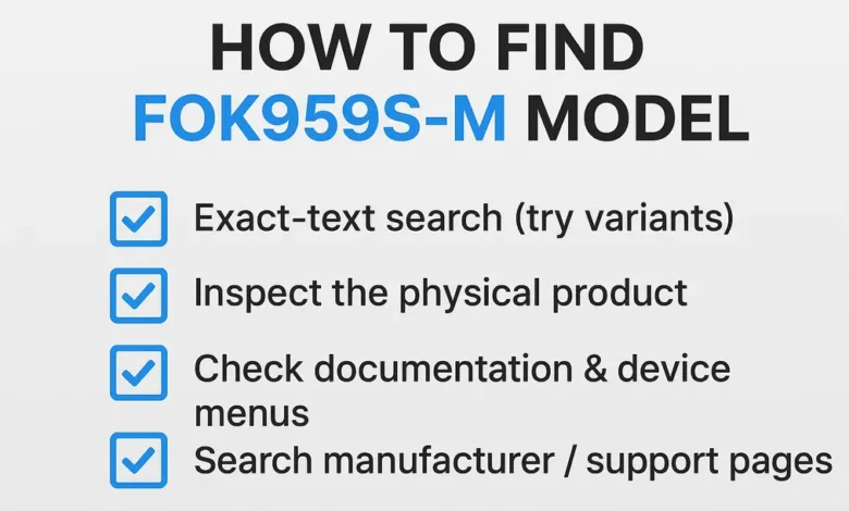 How to Find FOK959S-M Model